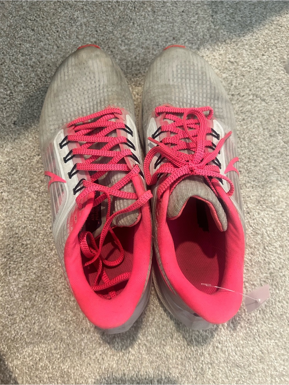 Nike Gray and Hot Pink Women's Running Shoes